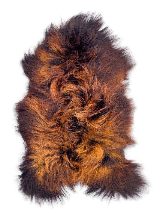 Ruskea-Musta aito islanninlampaantalja. BääBää-lampaantalja – lämmin ja luonnollinen sisustusidea sohvalle, tuolille tai lattialle. Uniikit taljat, lahjaideat ja sisustustuotteet BääBää-verkkokaupasta.