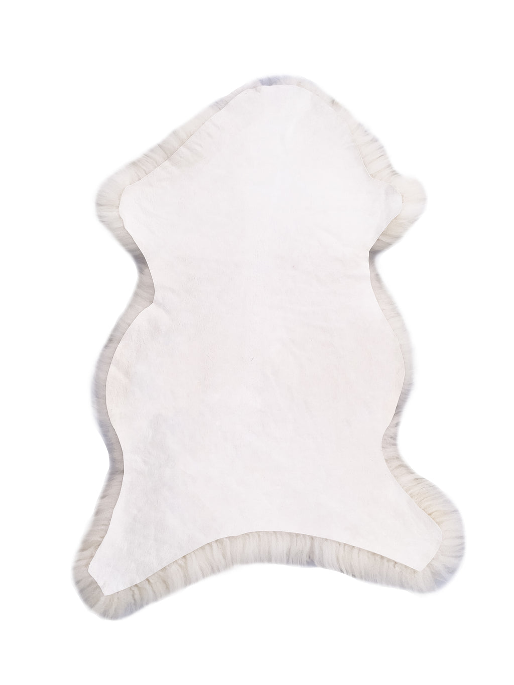 Classic white genuine and natural sheepskin from the online store.